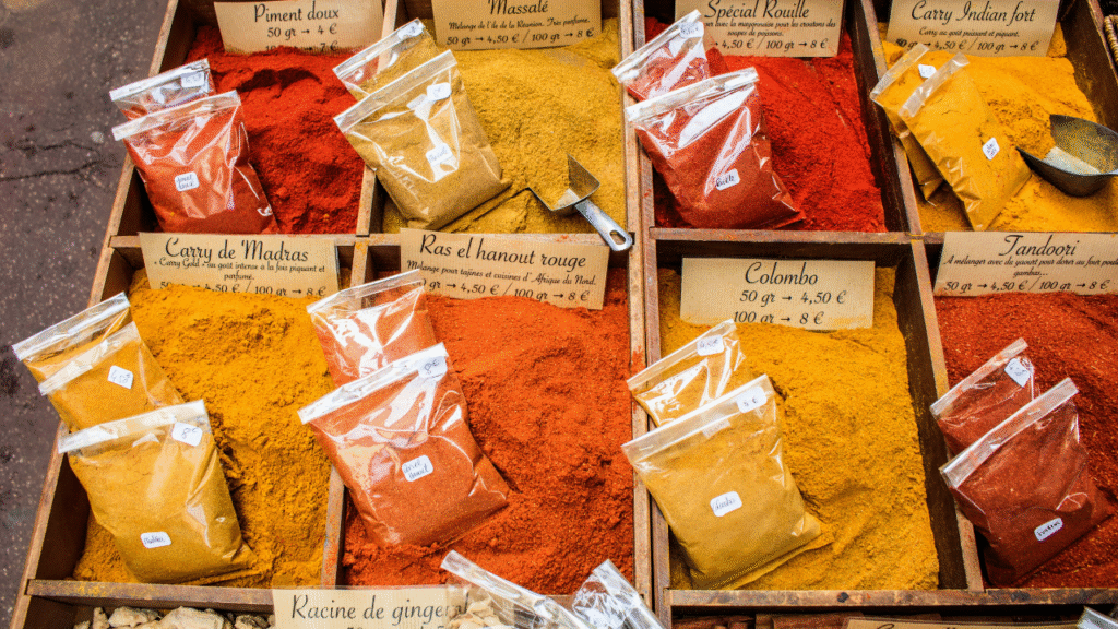 Spices & Condiments: Whole and ground spices such as black pepper, cumin, turmeric, coriander, cinnamon, and clove—sourced directly from origin markets.
